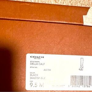 Coach Della wedge boots sz 9.5 women black never worn